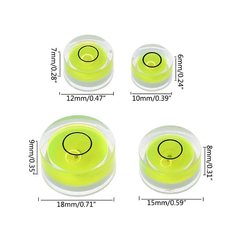 5pcs Round Bubble Level Mini Spirit Level Bullseye Level Measurement Instrument