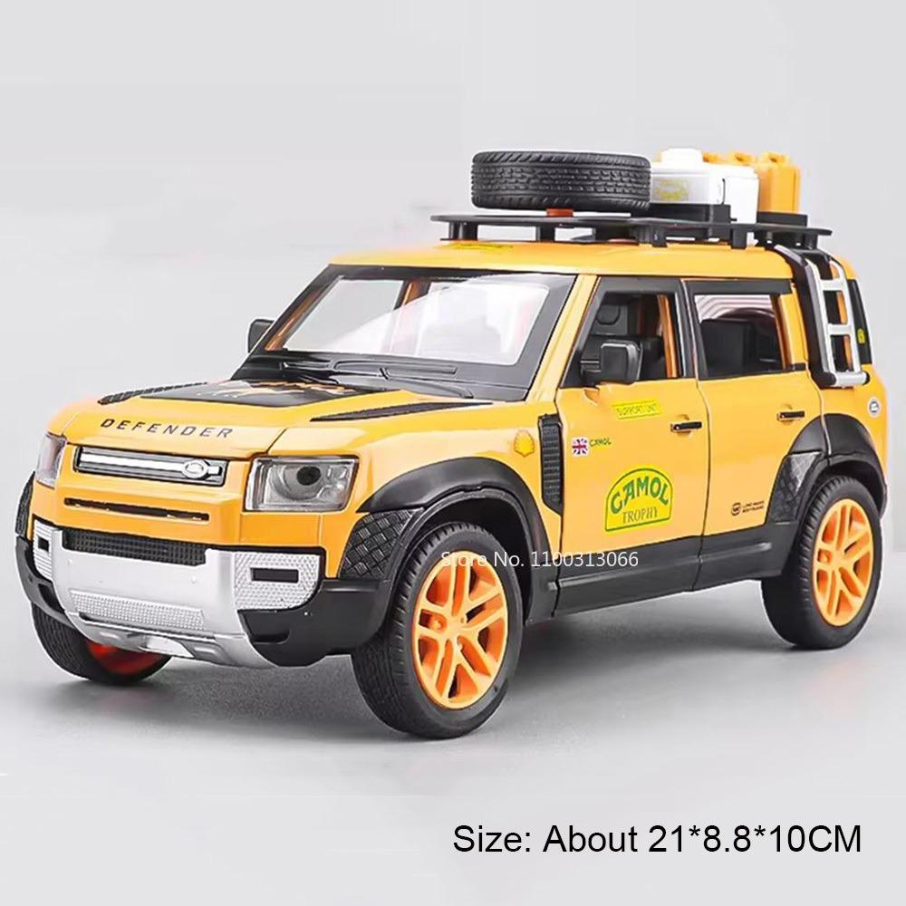 

1:24 Игрушки Модели Машин Land Rover Defender Сплав Литье под Давлением Колеса Поворотные Миниатюрные Двери Машины Открываются Игрушка Внедорожник Коллекционный Предмет