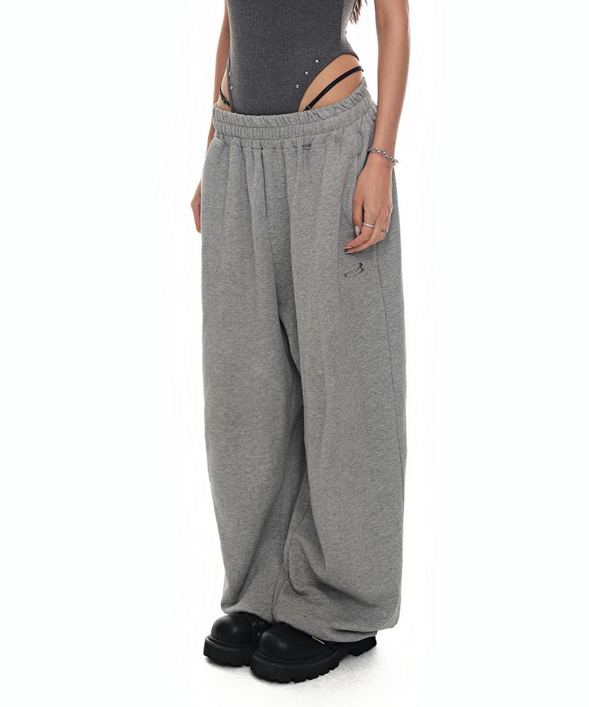 Beullaegpeopeul Shadow Loop Wide Pants_Melange Gray