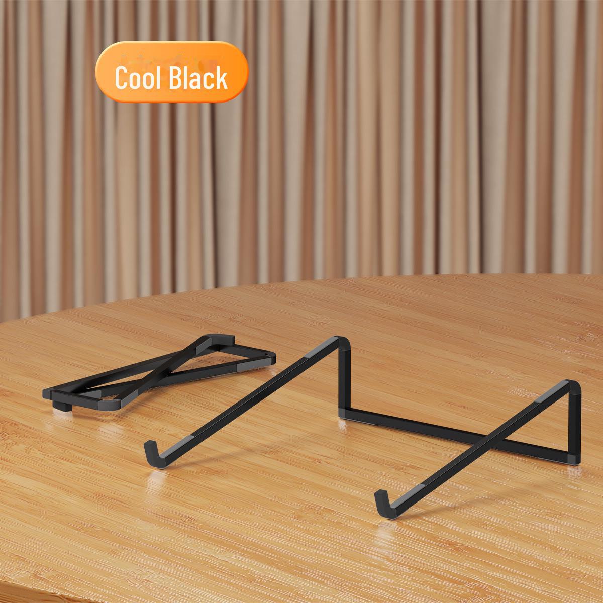 

Складная подставка для ноутбука и планшета из алюминиевого сплава с регулировкой высоты и преимуществами рассеивания тепла Cool чёрный