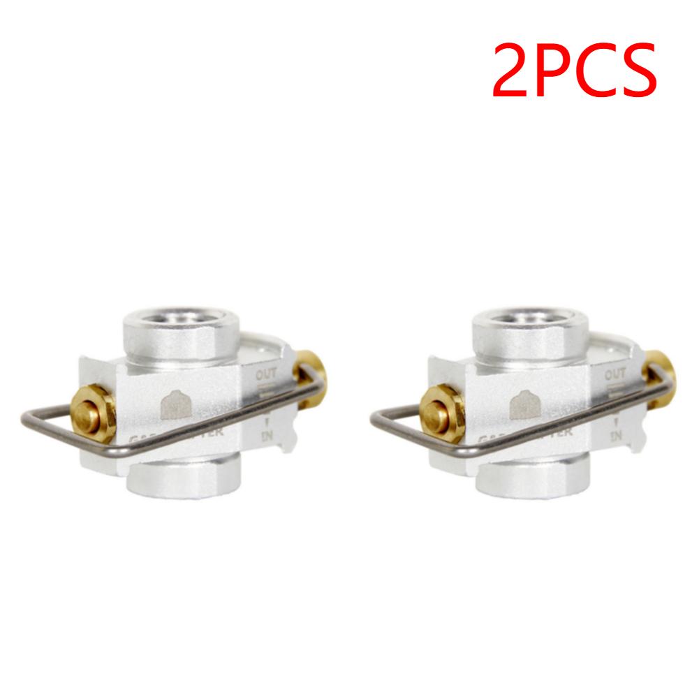 Gas Saver Plus Gas Burner Adapter Camping Gas Adaptor Valve Aluminum Alloy Convertor Shifter Refill Flat Tank Conversion Adapter