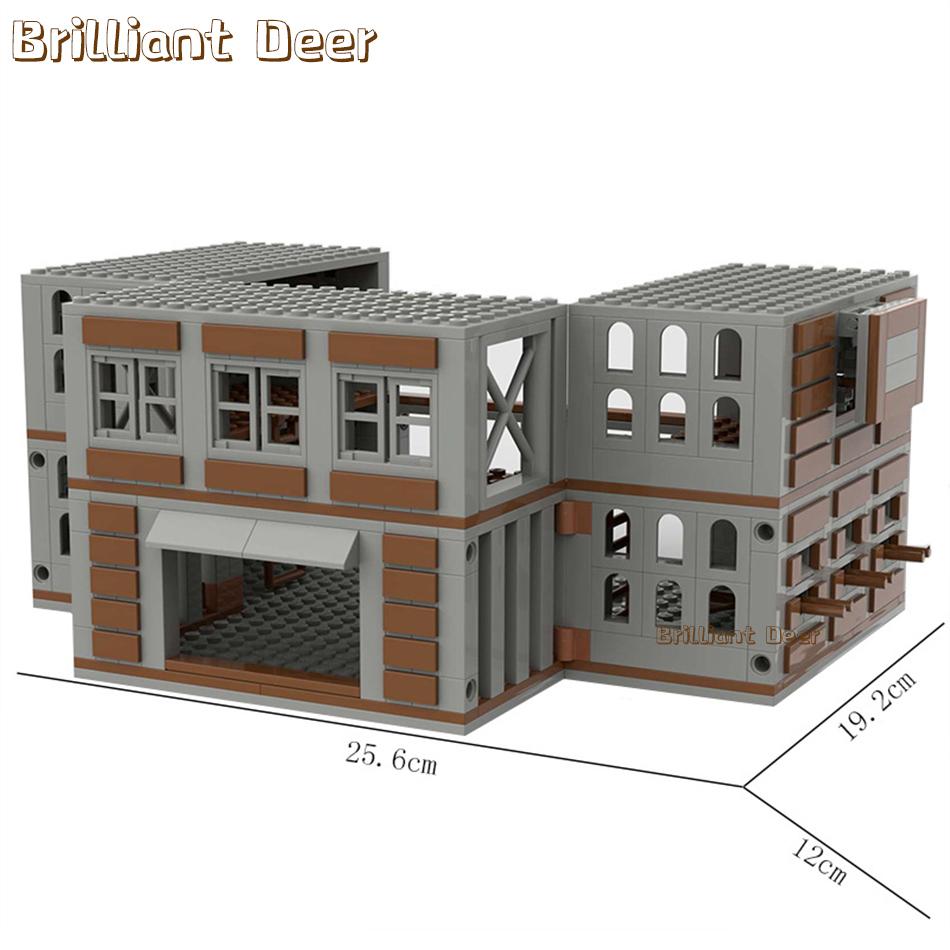 

Заброшенные Разрушенные Здания MOC Вторая Мировая Война Pubg Военная База Сделай Сам Сцены Набор Строительных Блоков Детали для Фигурок Солдат Армии Игрушки для Мальчиков