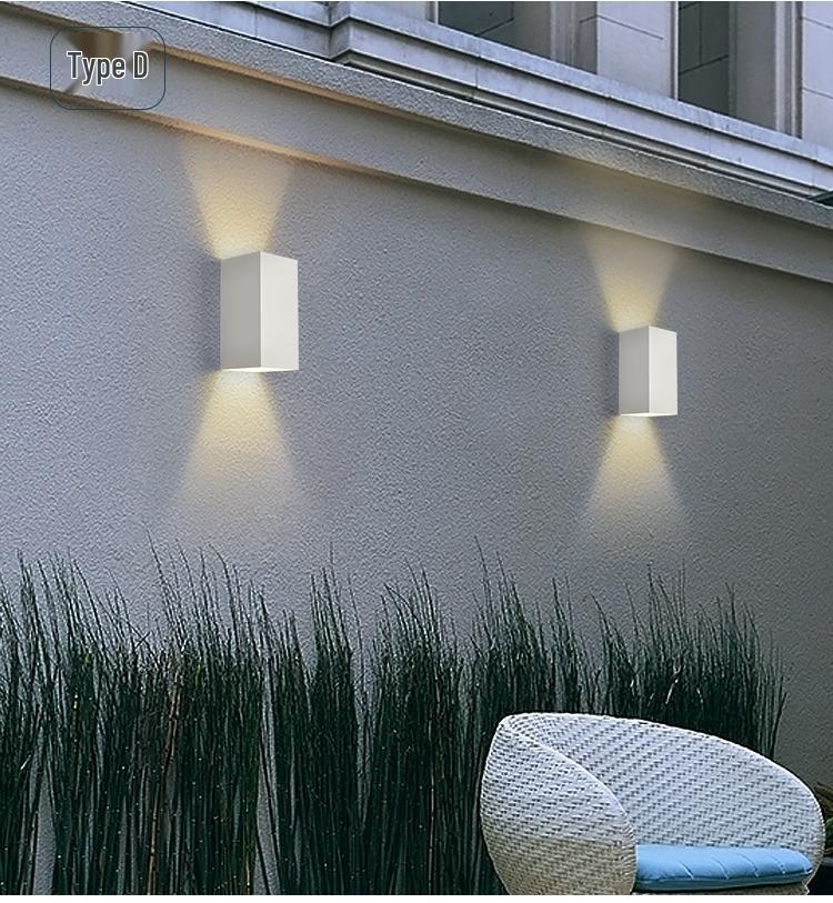 Waterproof LED Outdoor Double Head Wall Light, Super Bright for Villas, Courtyards, and Balconies.