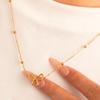 Fashion Trend Women's Bow Stainless Steel Necklace Versatile 18K Clavicle Chain