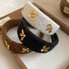 Maillard Plush Wide Leaf Pearl Headband Headband High Cranium Top Fashion Hair Accessories Women