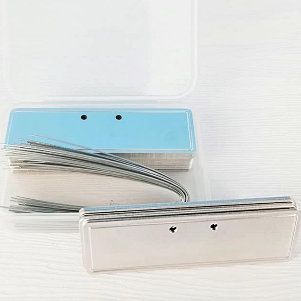 50Pcs Aluminum Plant Tags 82x25mm Plant Labels Iron Wire Nursery Labels Bonsai Sign Tag Outdoor Courtyard Garden Decoration