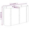 Vidaxl Raised Planter, Powder-Coated Steel, 114X40X68 Cm, Brown