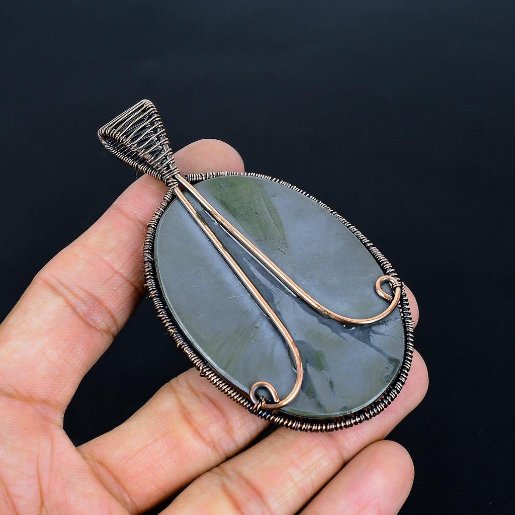 Shungite Pendant, 999 Copper Wire Wrapped Gemstone Jewelry, Handmade Tree Of Life Pendant, For Mother Day