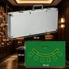 Poker Case Complete Set with 500 Chips, 5 Dice, 2 Card Decks, 3 Buttons and 1 Felt Mat (only with poker chip set)