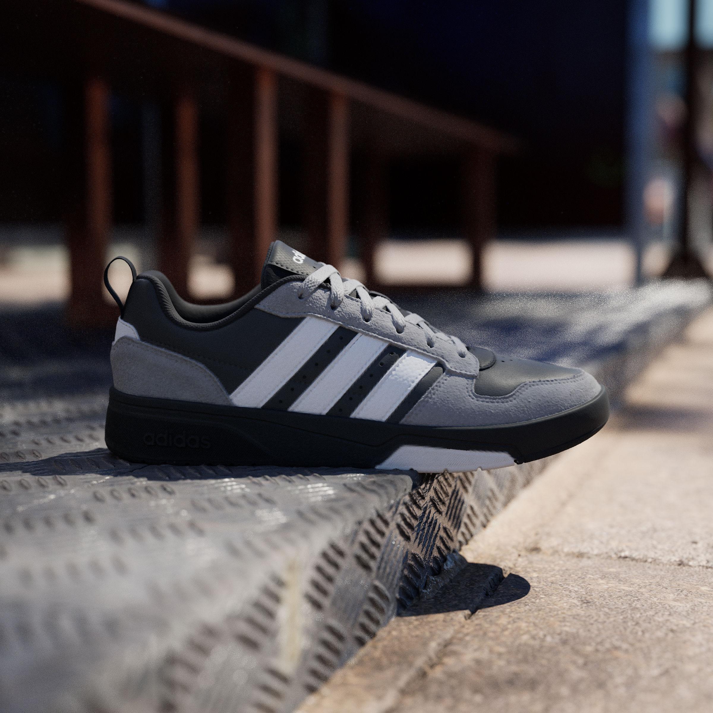 Adidas COURTWAVE Skateboard Shoes Unisex Carbon Black/Brown/White 39