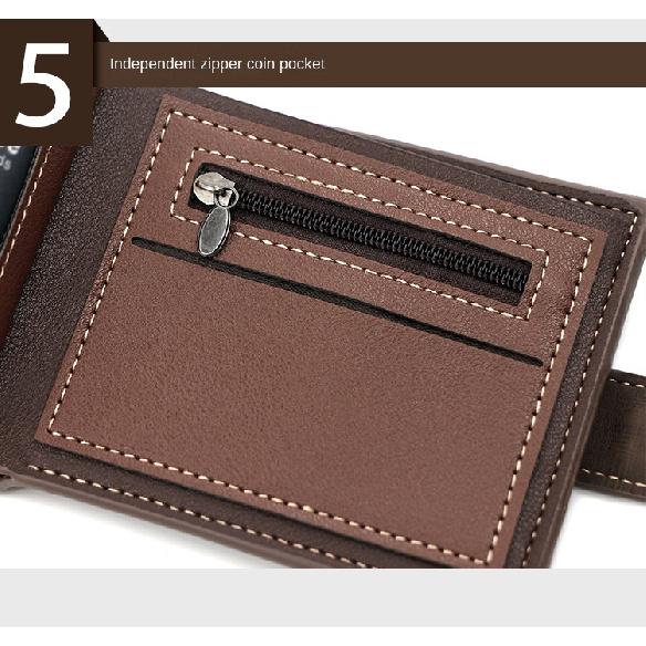 Men'S Wallet Black/Brown/Coffee Business Card Holder Case Male Short Purse PU Leather Money Bag For Men Credit Card Wallet