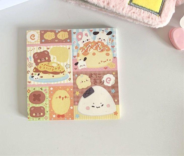 1book Cute cartoon notebook with high aesthetic value, student notebook with tearable notes, notepad, and notebook