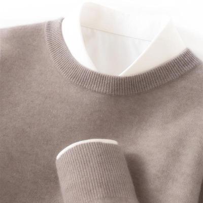 Men's Loose Fit Korean Style Solid Color Cashmere Sweater