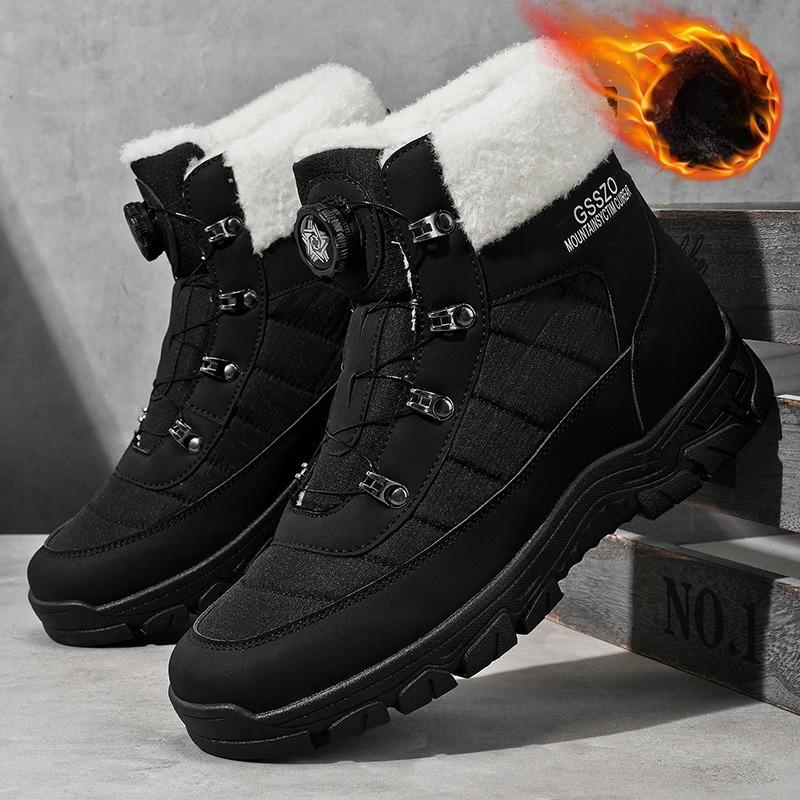 Winter Men Boots Outdoor Snow Boots High Top Cotton Boots with Non Slip  Wear Resistant  Leisure  Versatile Outdoor Plush