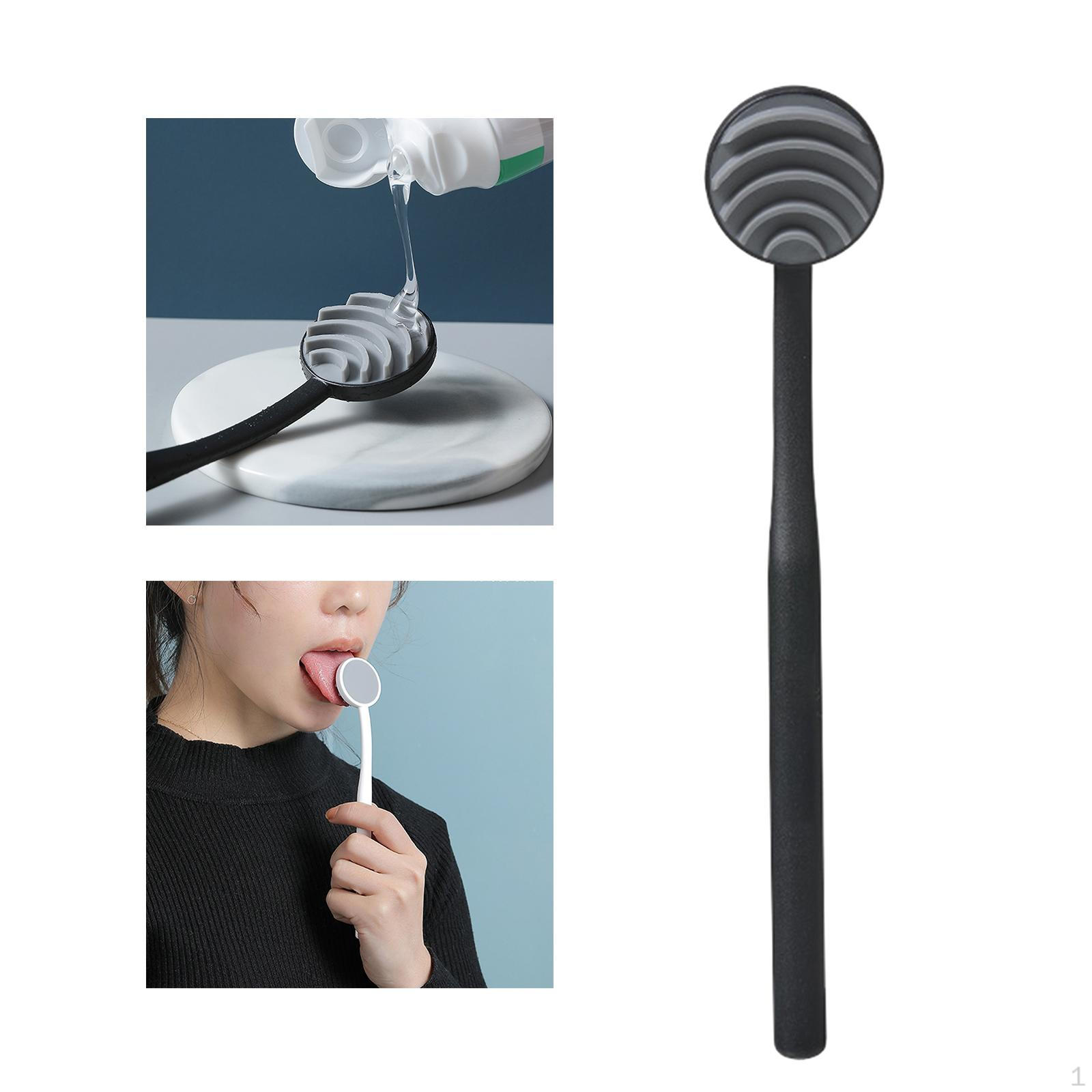 

Утолщенное чистящее средство для скребка для языка для свежего дыхания и чистки полости рта чёрный