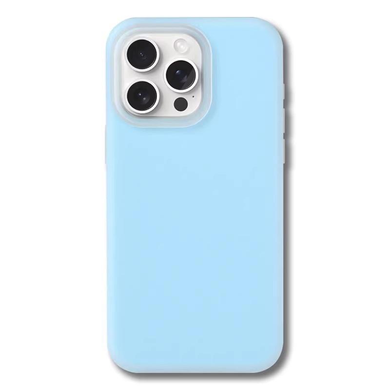 Liquid Silicone Phone Case IPhone 16 Pro Max 15 13 Shockproof Soft TPU Cover With Precise Cutout Minimalist Style