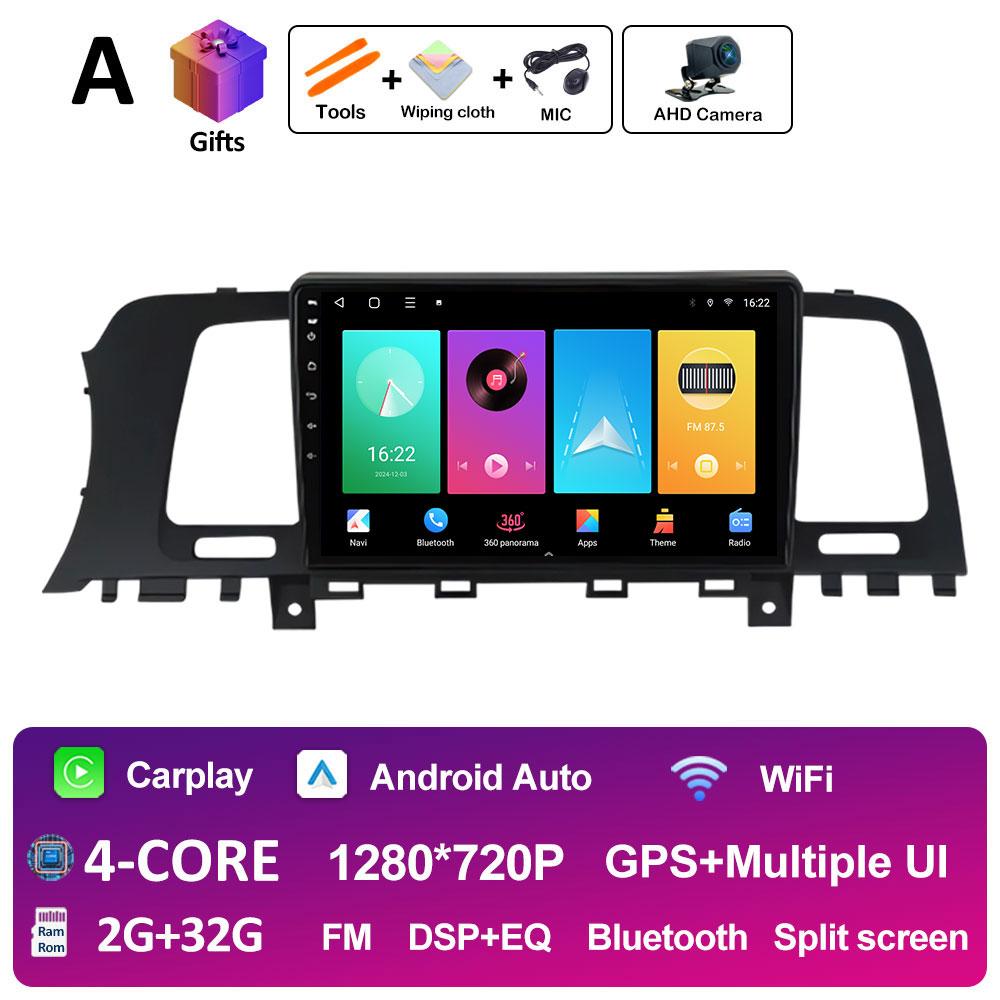 For Nissan Murano Z51 2010 2011 2012 2013 2014 Android 14 Wireless Carplay GPS Navigation WIFI 2.5D Touch Screen 4G Accessories