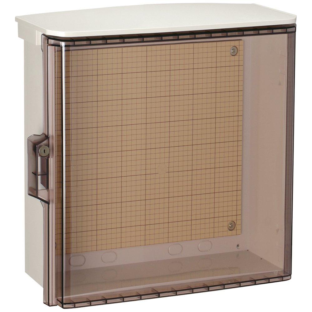 Nitto Kogyo Weatherproof Plastic Box with Key and Transparent Door (with Roof) OPK20-55CA