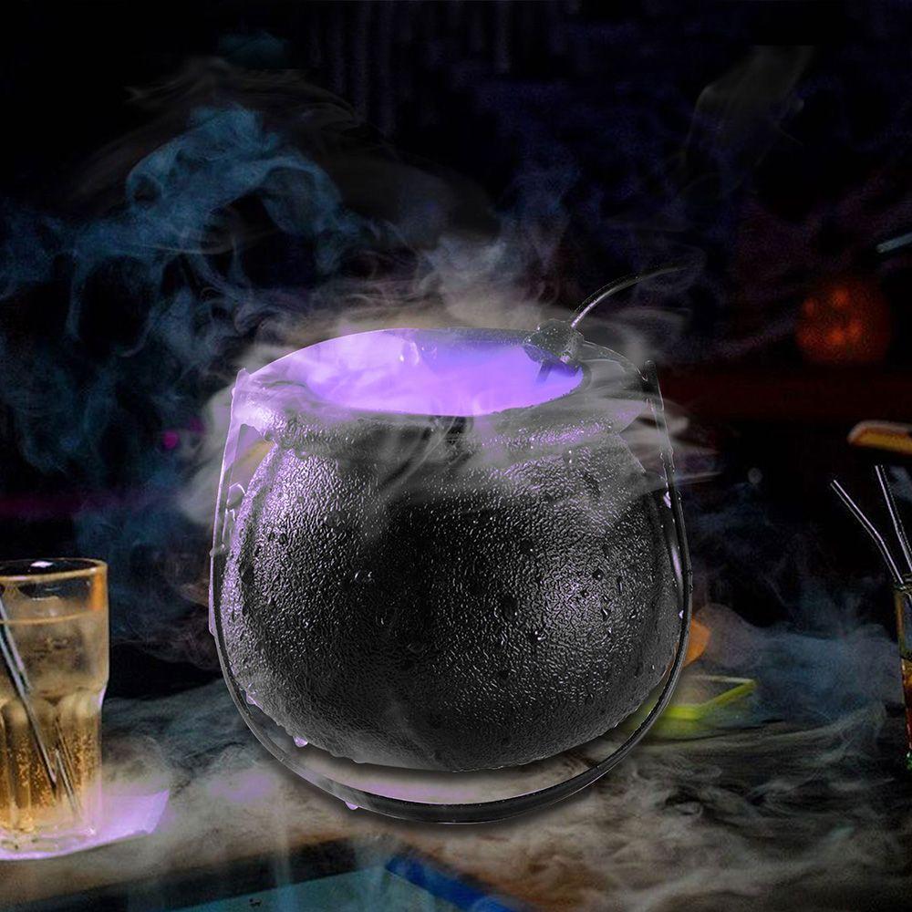 Fog Machine Light LED Water Fountain Fogger Smoke Machine Halloween Decoration Witch Pot Fog Maker