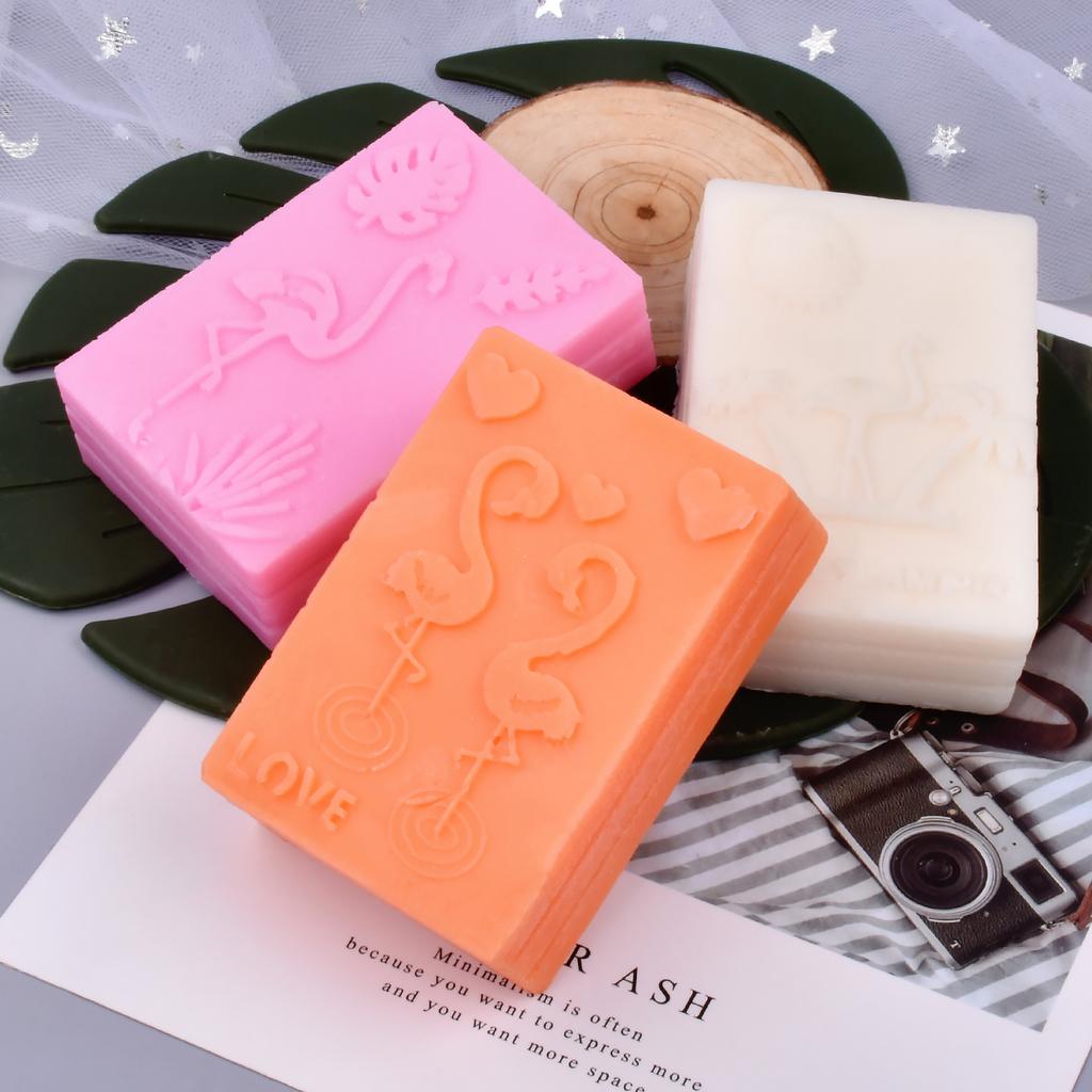 Flamingo Silicone Soap Mold DIY 6 Cavity Soap Molds Rectangle Flamingo Shaped Soap Mold Portable Unique Soap Making Tools