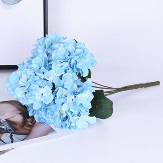 1 Branch Faux Silk Flower Romantic Realistic 6 Forked Elegant Artificial Hydrangea