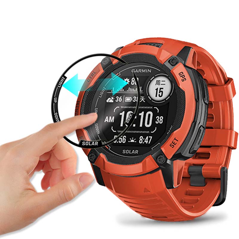 5 Pieces For Garmin Instinct 2X Smartwatch Ultra-Transparent Full Cover 3D Curved Plating Soft Film - Non-Tempered Glass