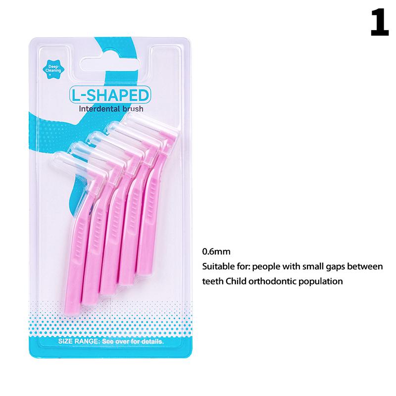 Dental Interdental Brushes Oral Hygiene Flossing Head L/I Shape Tooth Cleaning Tool for Braces Toothpick