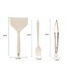 White Non-stick Silicone Spatula Oil Brush Food Clip Cooking Utensils Beef Meat Egg Kitchen Scraper Wide Pizza Cooking Tools
