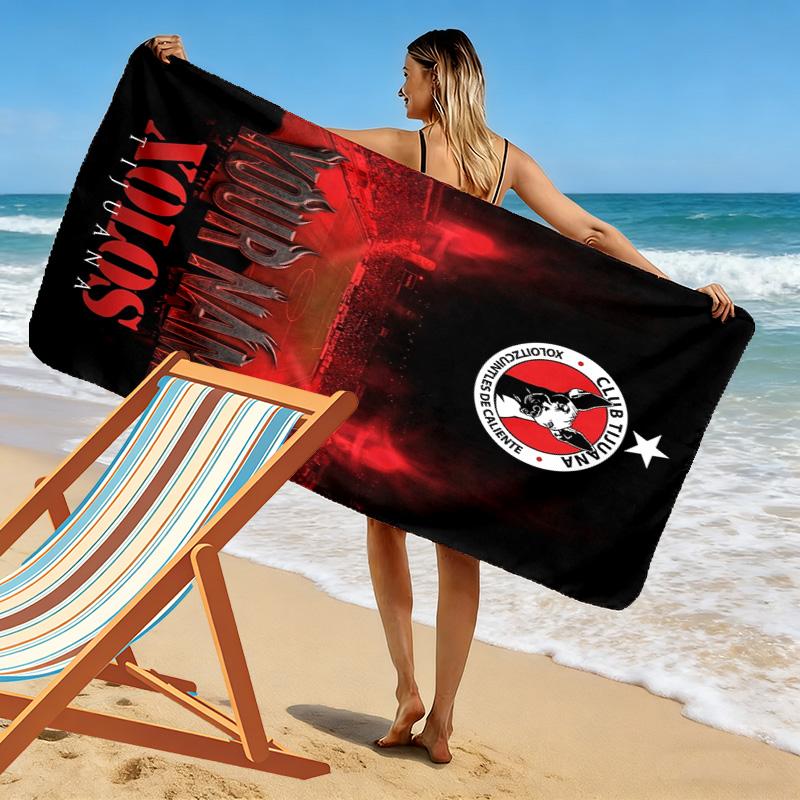 Name Custom Club Tijuana Logo Print Beach Towel, Large Soft Quick Dry Towel for Beach Camping Swimming