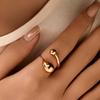 18K Gold Plated Heavy Metal Unisex Ring with High Texture - Eco-Friendly European & American Style