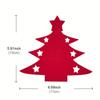 10Pcs Felt Utensil Holders Christmas Tree Shape Cutlery Sleeves for Cutters And Forks Holiday Table Decor