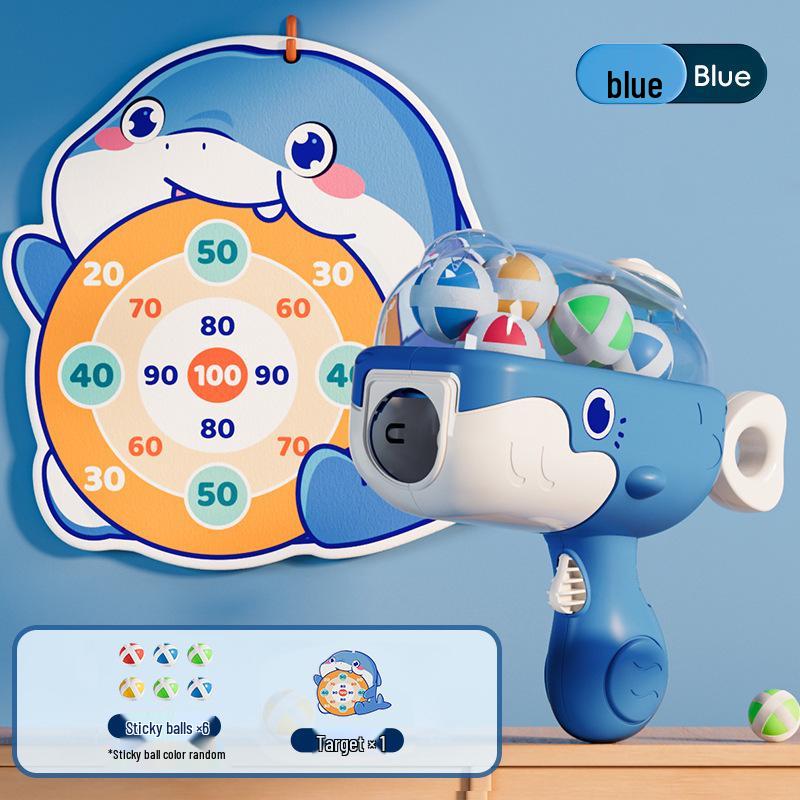 Whale Ball Gun Sticky Target Shooting Toy for Parent-Child Interaction