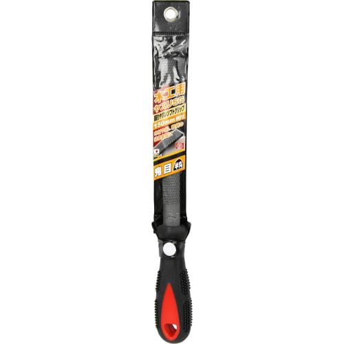 SK11 Soft Grip Woodworking File, Onime, Half Round, 150mm, with Handle, for Grinding Wood, Lead, and Soft Non-Ferrous Metals