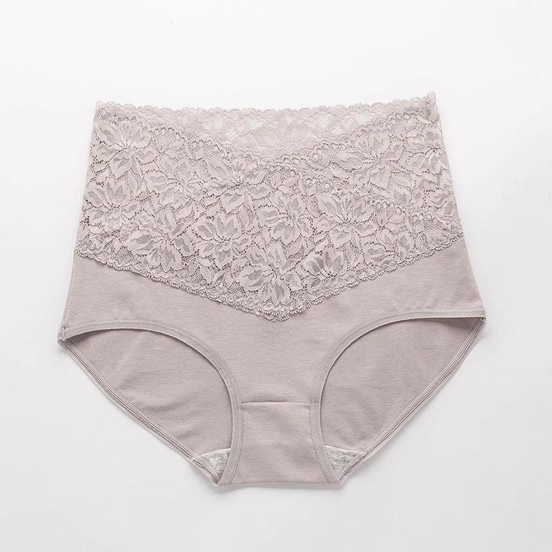 Women Sexy Lace Panties High Waist Seamless Hip Raise Cotton Briefs Underwear Female Slimming Comfort Breathable Lingerie Bragas