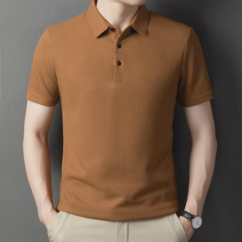 Men's Premium Summer Waffle Knit Polo Shirt