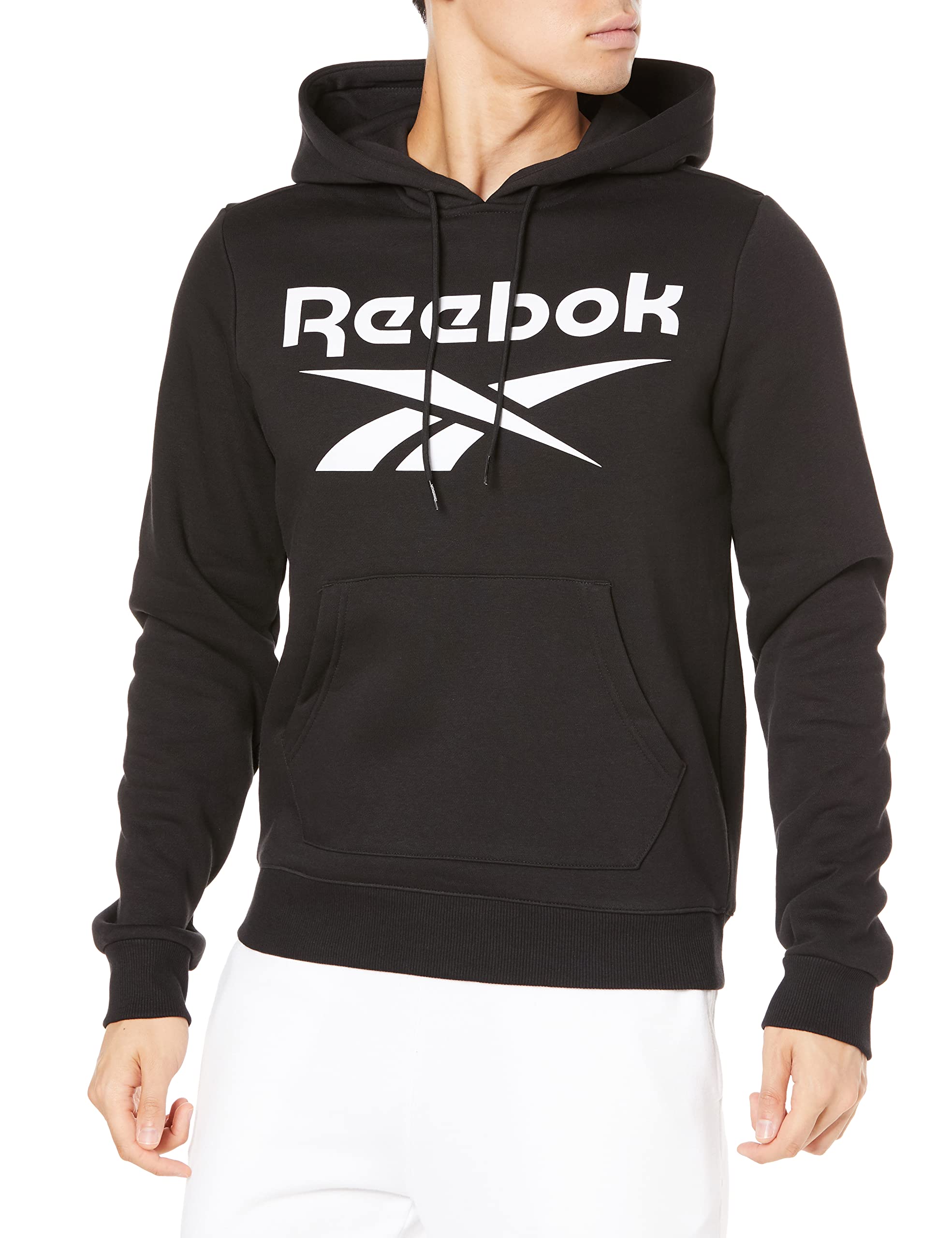 

Reebok Sweatshirt Hoodie Identity Fleece Hoodie BJ236 Men s Black/White (GR1658) J/S