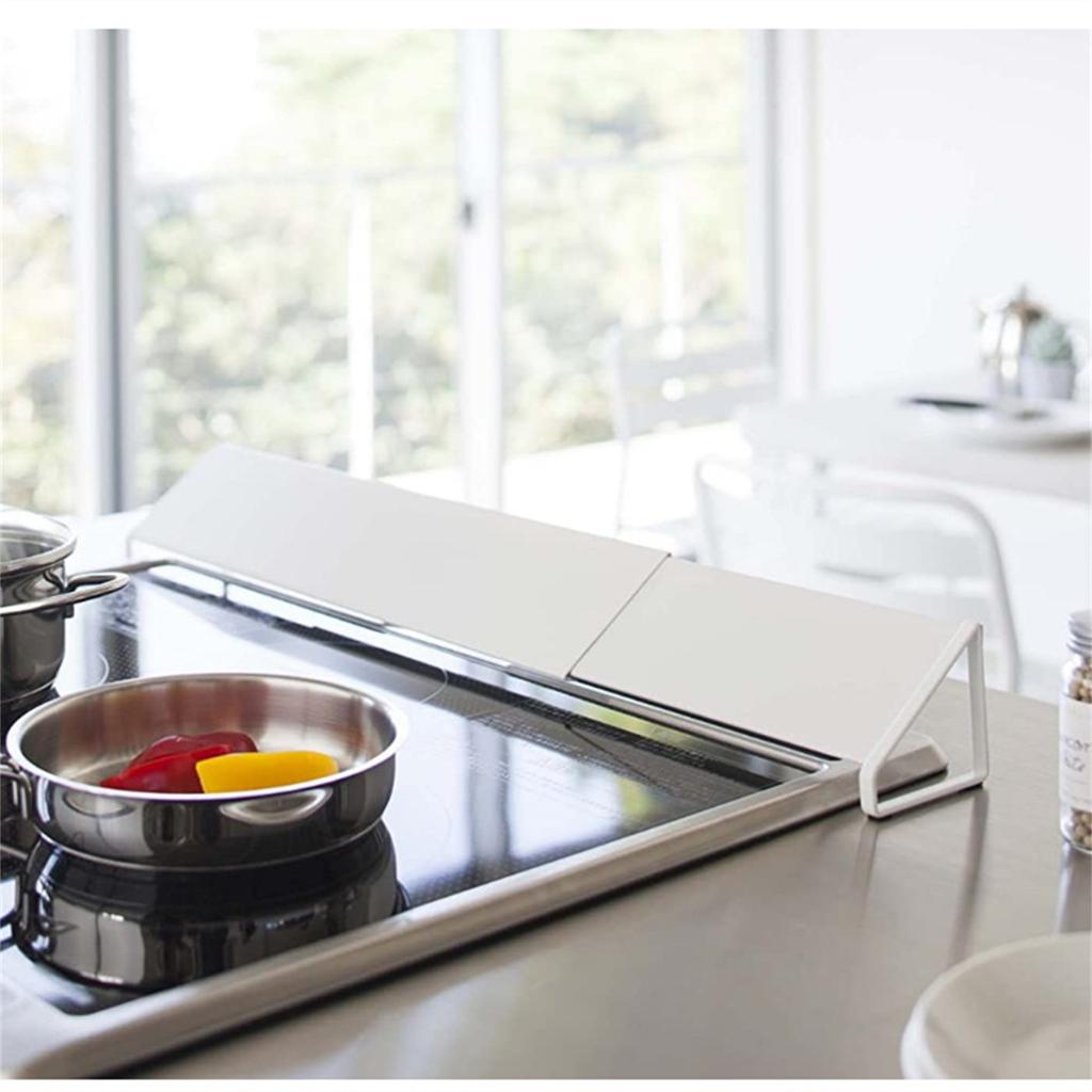 Spice Rack Over the Stove Expandable 17"-30" Length Iron Stove Top Shelf for Kitchen Storage Organization with Zero Installation