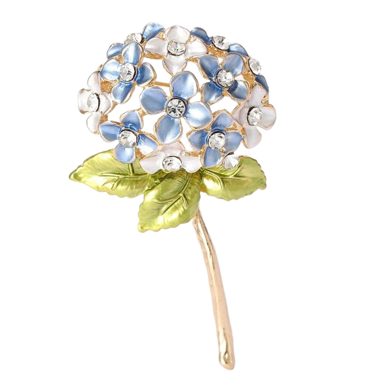 

Элегантная брошь Гортензия в белых тонах Изысканная цветочная булавка для модных женщин, ценящих стиль и детали 3