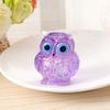 Glitter Owl Sugar Stress Ball Slow Rebound Stress Relief Clear Bird Squeeze Toy Anxiety Relieving Animal Shape Hand Relaxation Tool