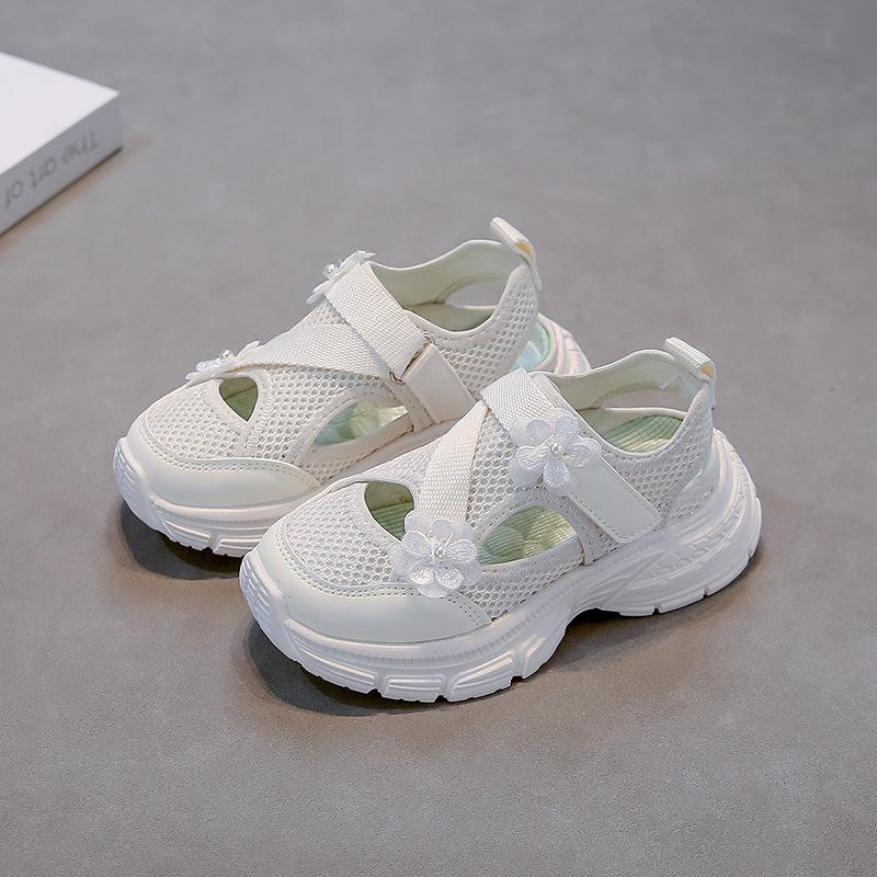 Flickors Prinsesskor Godisfärg Söt Blomma Barn Sport Sandaler Uthålad Andningsbar 2025 Sommar Nya Barn Fritidsskor