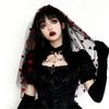 Atmungsaktive Brautschleier Herzmuster Kurze Länge Bequeme Tüll-Kopfschleier für Traditionelle Moderne und Punk-Hochzeiten
