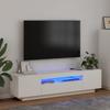 Vidaxl Szafka Tv Z Oświetleniem Led, Biała, 160X35X40 Cm