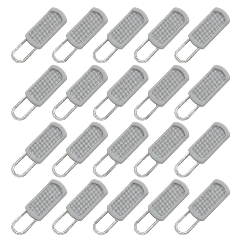 

20Pcs Detachable Zippers Pulls Replacements Zippers Pull Extenders for Purse Clothes Jeans Suitcase Luggage Backpacks серый