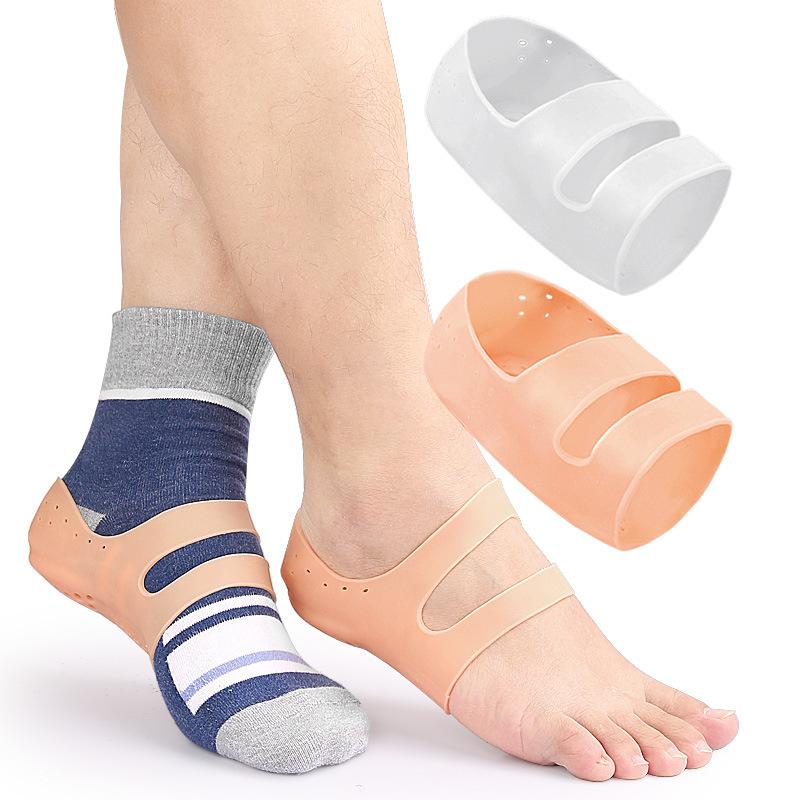 New Sebs 2-in-1 Extended Arch Heel Cover Flat Arch Support Soft Shock Absorption Massage Foot Cover