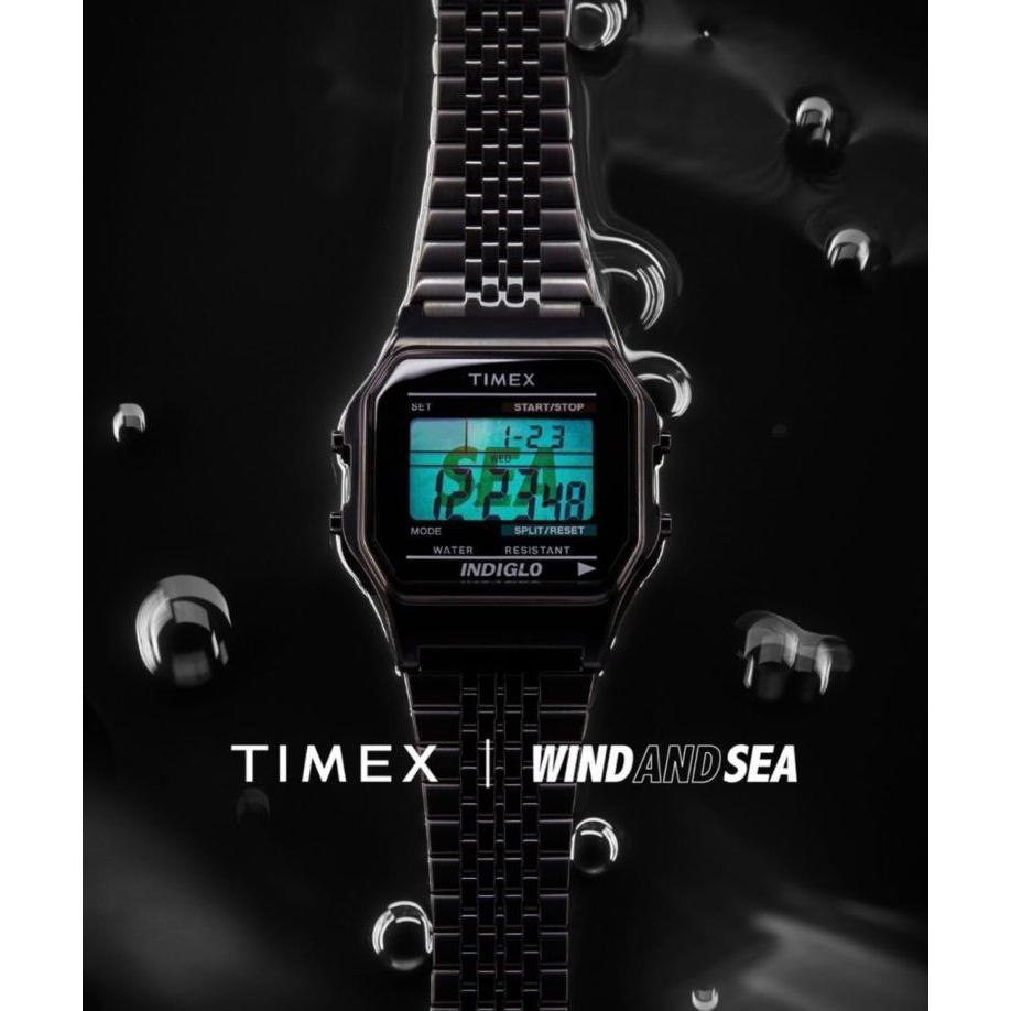 WIND AND SEA  TIMEX CLASSIC DIGITAL BLACK Windand Sea Timex Classic Digital Black Watch WDS-TIMEX-02 Like New