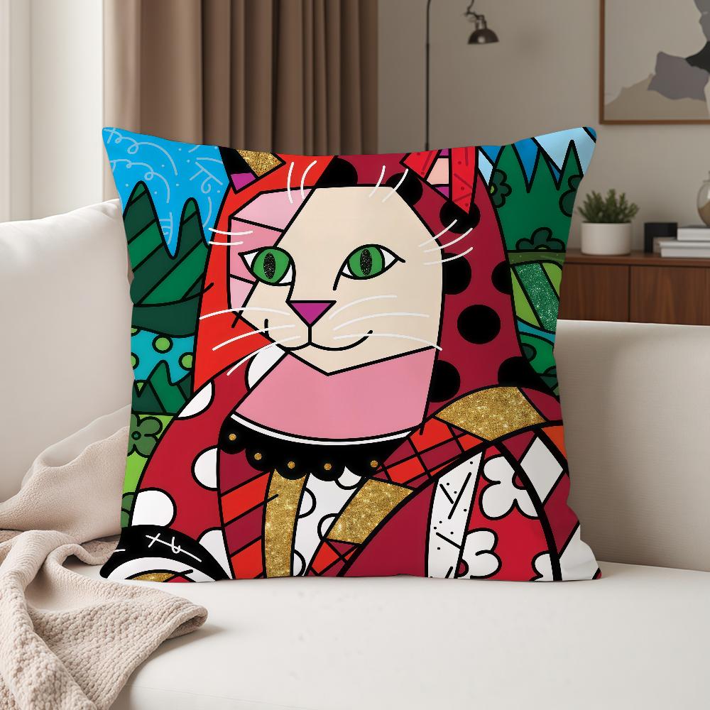 R-romero B-Britto Kunst Kissenbezug Geeignet Für Schlafzimmer Wohnzimmer Autos Heimdekoration
