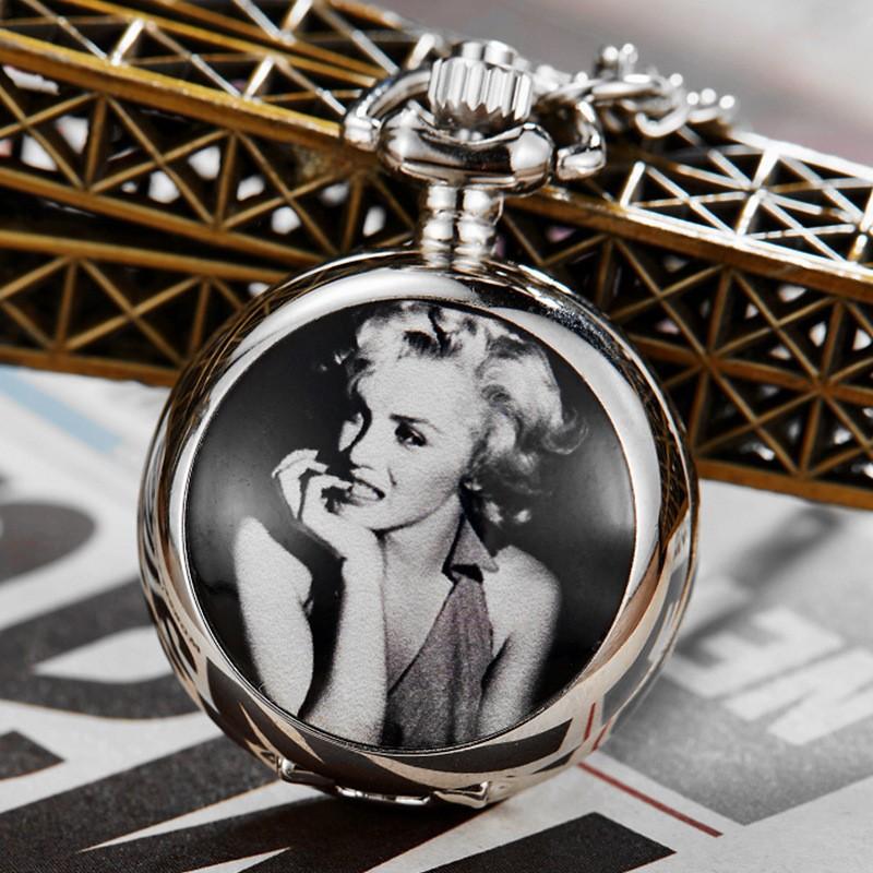 Large Black Decorative Romagna Double Display Pocket Watch Retro Necklace Men'S Alloy Pocket Watch