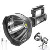 Rechargeable Spotlight Flashlight 4 Modes LED Super Bright Searchlight IPX5 Water Resistant Work Lights for Hiking