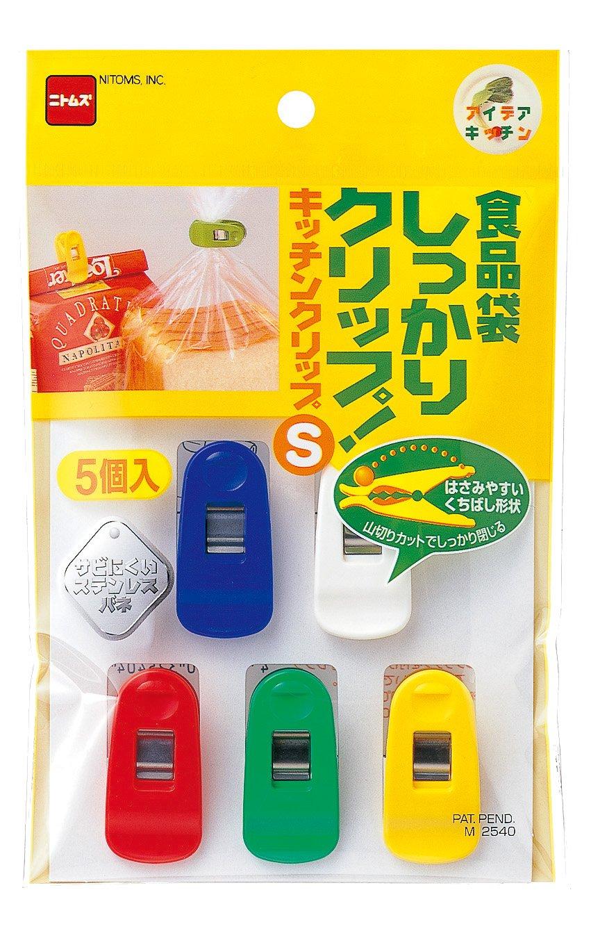 

Nitoms Kitchen Clips, Rust-Resistant Stainless Steel Spring, Freezer-Safe, 2cm Wide x 4cm Long, Pack of 5, M2540