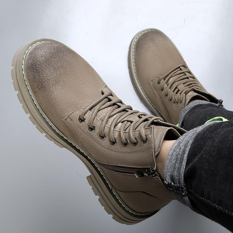 

Американские ретро ботинки Мартин мужские 2025 новая осень и зима кожаные в британском стиле рабочие ботинки мужские на толстой подошве шлепанцы кожаные туфли 44